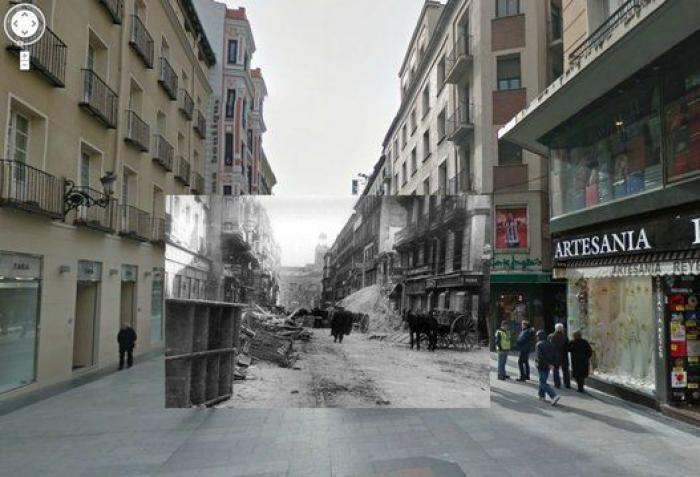 El Madrid de la Guerra Civil y el actual, unidos en Google Street (FOTOS)