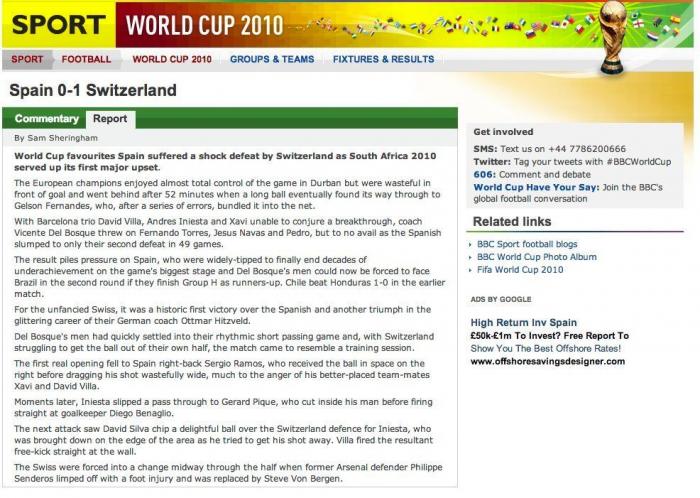 ¿Te acuerdas? Esto se dijo de La Roja en 2010 tras la derrota contra Suiza