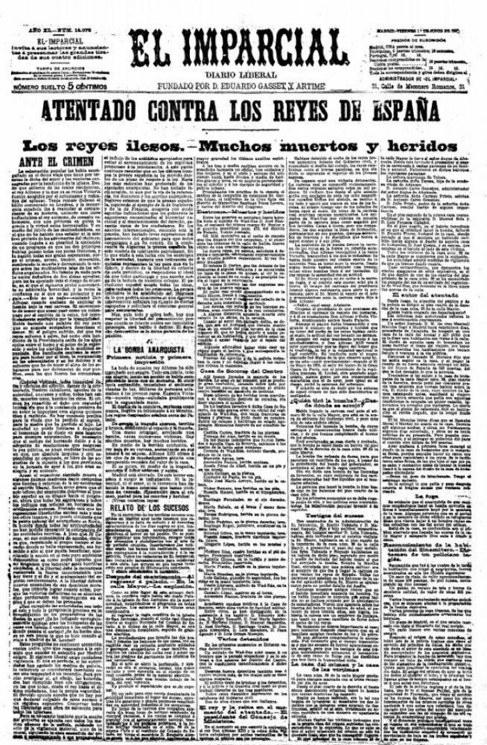 El día que Mateo Morral intentó matar a Alfonso XIII