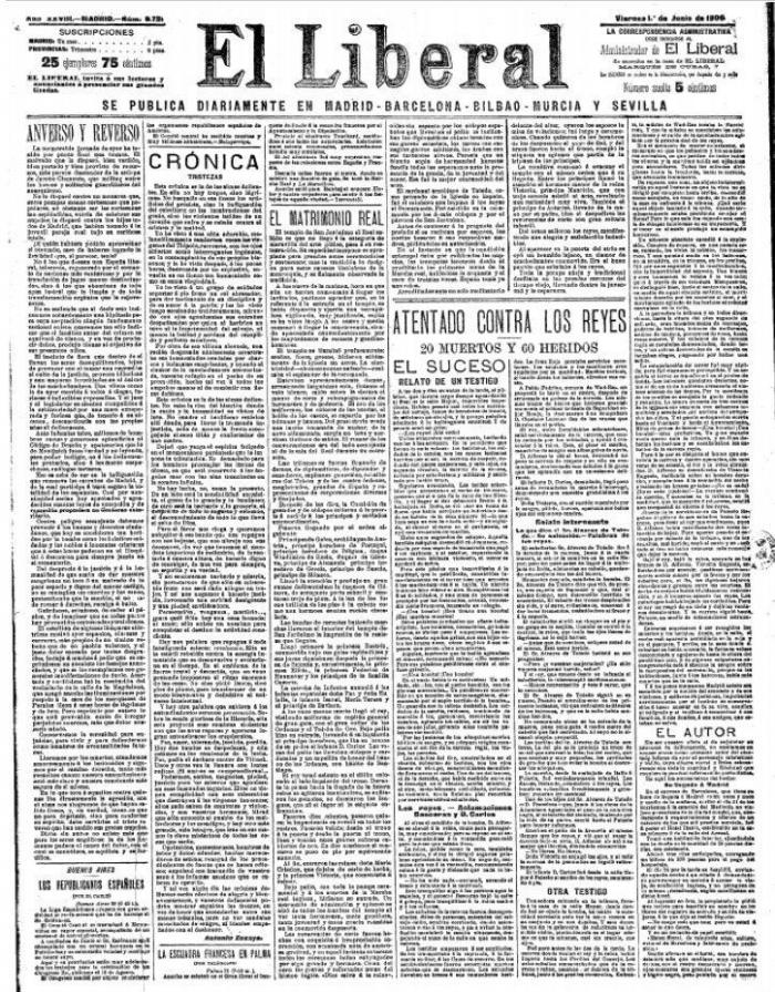 El día que Mateo Morral intentó matar a Alfonso XIII