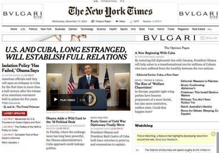 La comunidad internacional acoge con esperanza la apertura de relaciones entre Cuba y EEUU