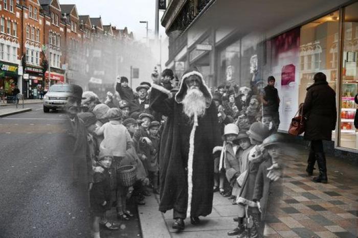 11 fotografías que comparan la Navidad en Londres de hace 50 años con la de ahora
