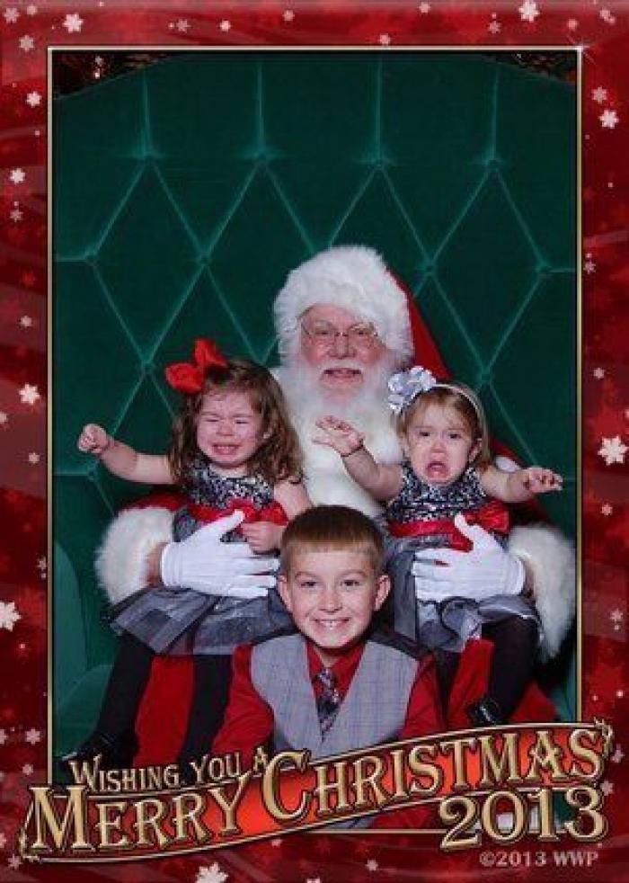 Niños con Papá Noel: 36 fotos que no salieron como se esperaba