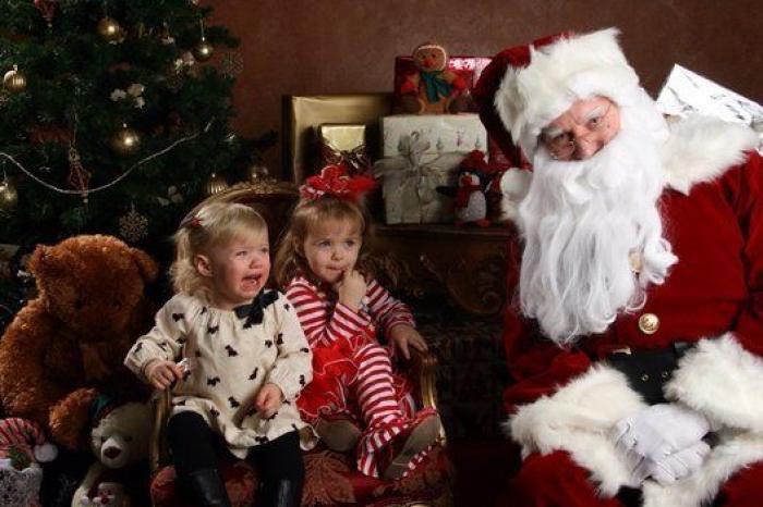 Niños con Papá Noel: 36 fotos que no salieron como se esperaba