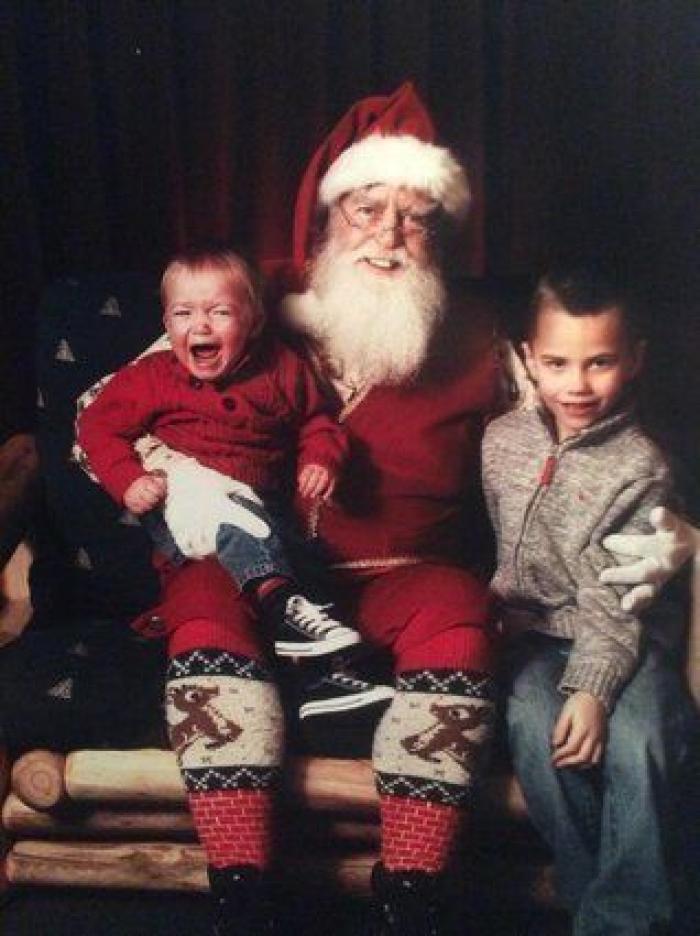 Niños con Papá Noel: 36 fotos que no salieron como se esperaba