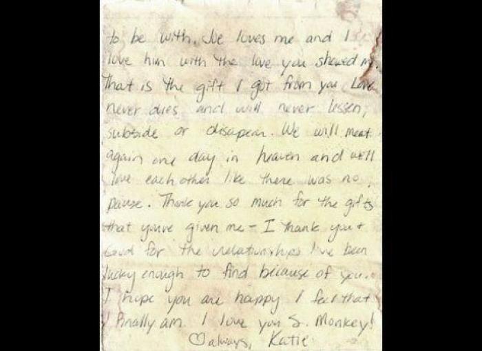 Le dieron un café gratis, escucharon sus problemas y ella lo agradece con esta preciosa carta