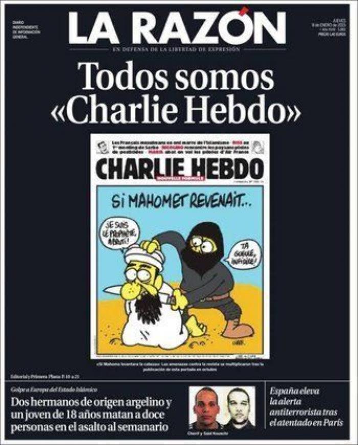 'Charlie Hebdo' caricaturiza a Erdogan en calzoncillos mientras levanta la túnica a una mujer musulmana