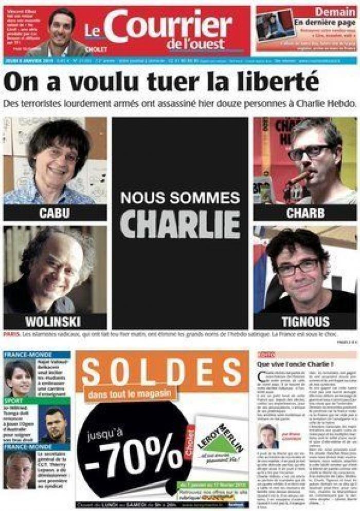 'Charlie Hebdo' caricaturiza a Erdogan en calzoncillos mientras levanta la túnica a una mujer musulmana