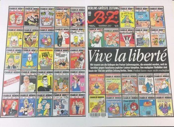 'Charlie Hebdo' caricaturiza a Erdogan en calzoncillos mientras levanta la túnica a una mujer musulmana
