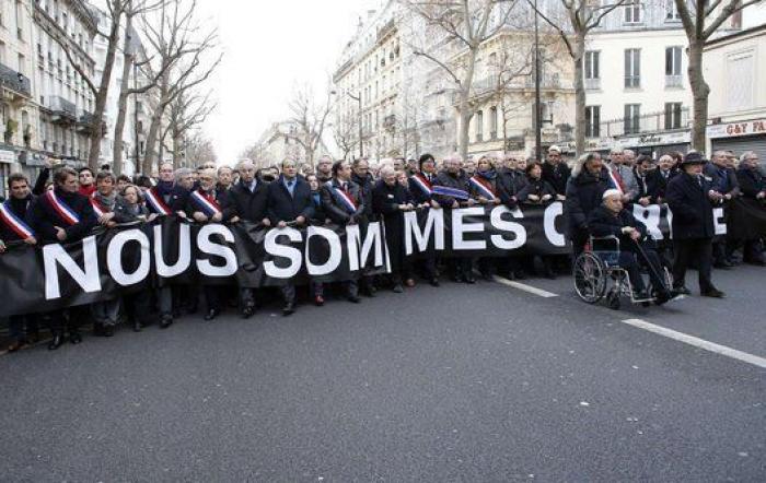 Millón y medio de personas se manifiestan en París contra el terrorismo