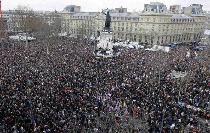Millón y medio de personas se manifiestan en París contra el terrorismo