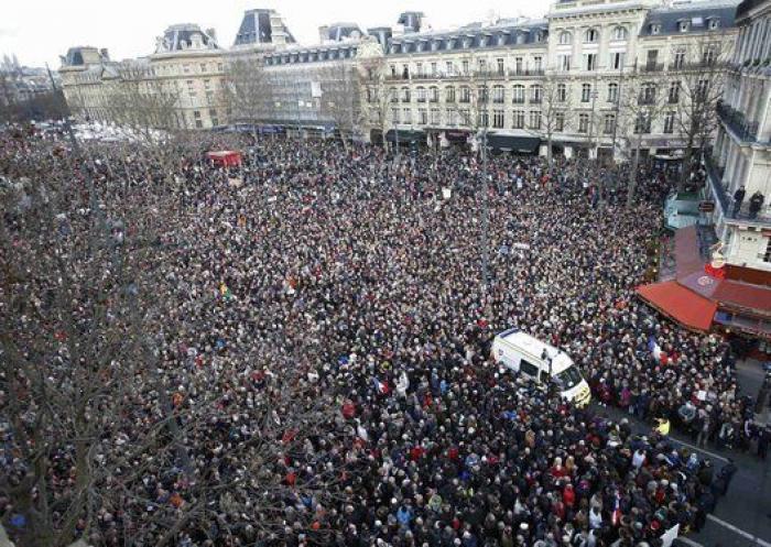 Imágenes aéreas de la marcha de París que dan una idea de su dimensión