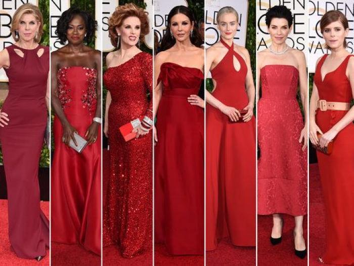 El pantone de los Globos de Oro 2015: los vestidos de la gala organizados por colores (FOTOS)