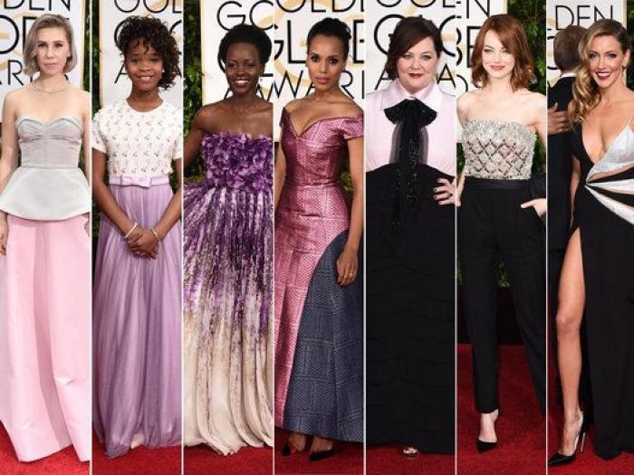 El pantone de los Globos de Oro 2015: los vestidos de la gala organizados por colores (FOTOS)