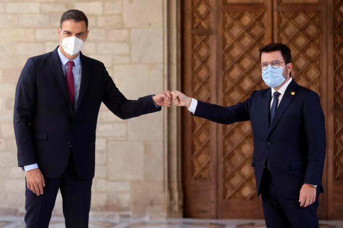 Aragonès pide "hechos" en la mesa de diálogo e insiste en un referéndum en Cataluña