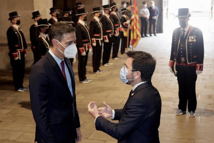 Aragonès pide "hechos" en la mesa de diálogo e insiste en un referéndum en Cataluña