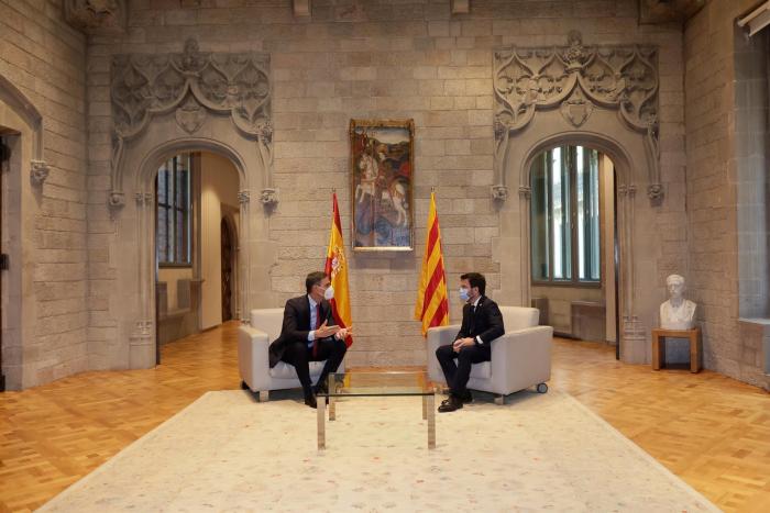 Aragonès pide "hechos" en la mesa de diálogo e insiste en un referéndum en Cataluña