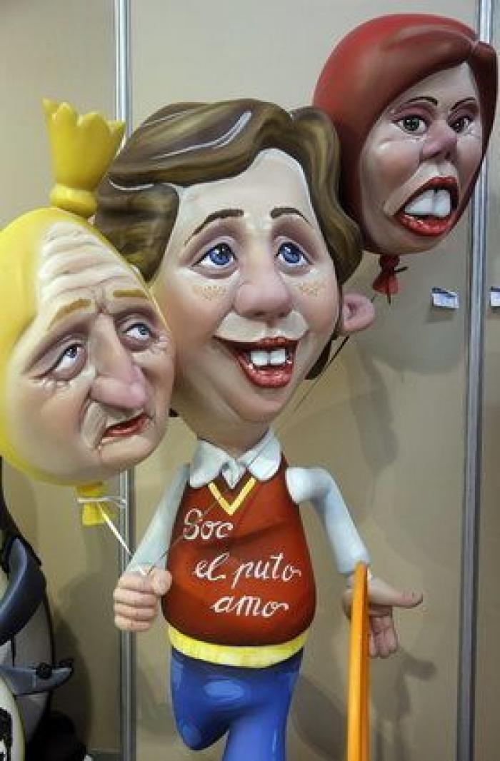 Pablo Iglesias y el 'pequeño Nicolás', protagonistas de la sátira fallera (FOTOS)