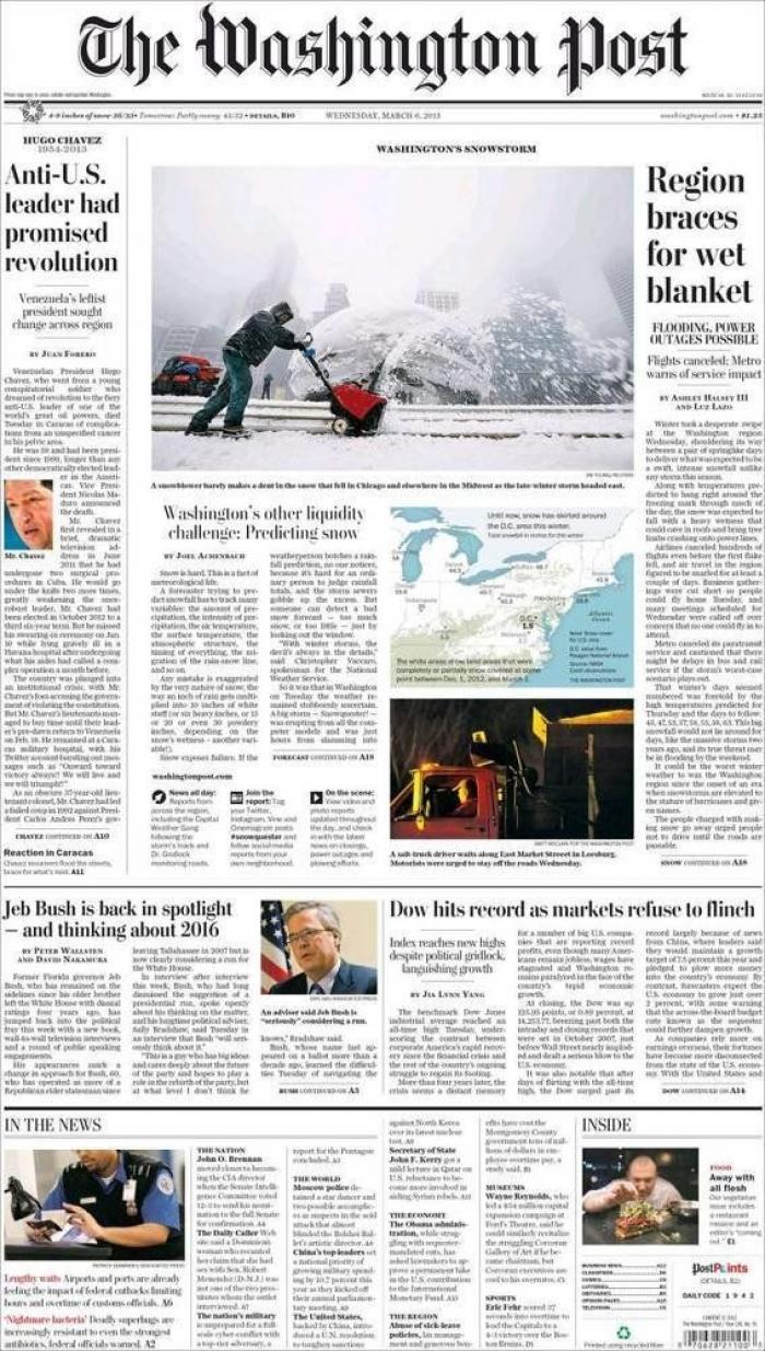 Muerte de Chávez en la prensa internacional: portadas y obituarios (FOTOS)