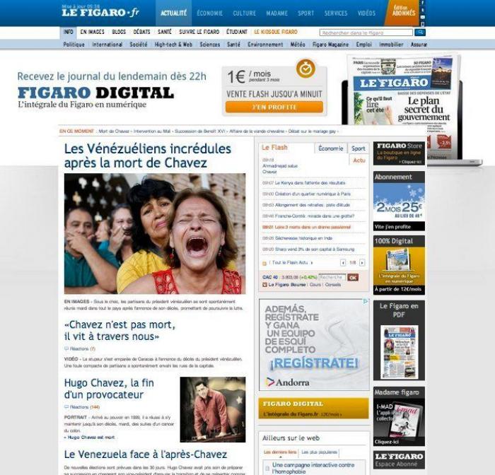 Muerte de Chávez en la prensa internacional: portadas y obituarios (FOTOS)