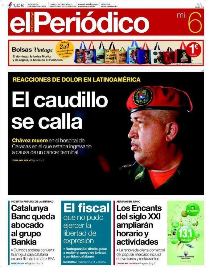 Así ve la prensa nacional la muerte de Hugo Chávez (FOTOS)