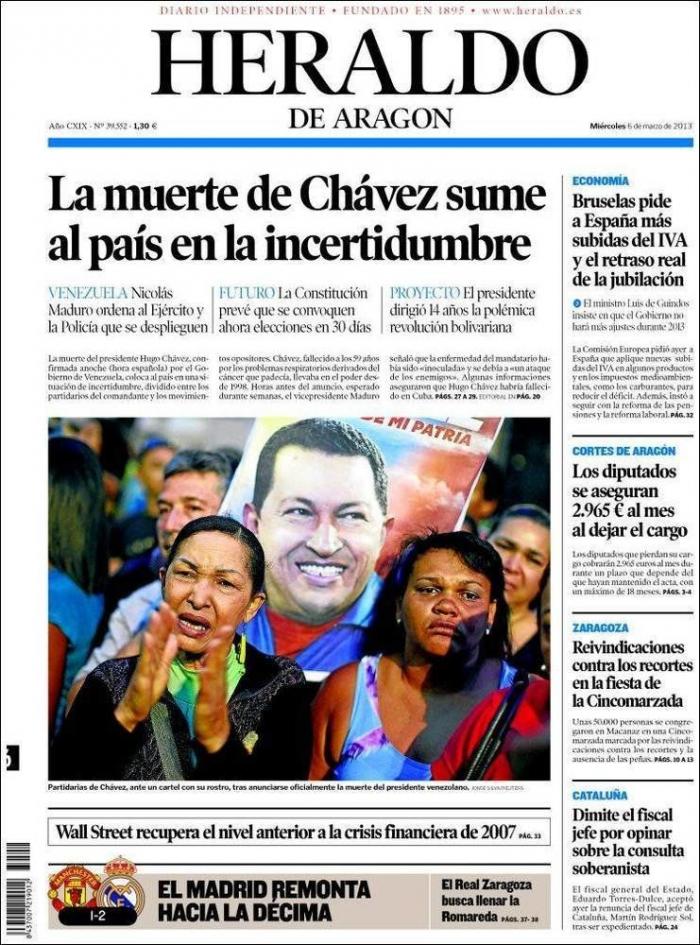 Así ve la prensa nacional la muerte de Hugo Chávez (FOTOS)