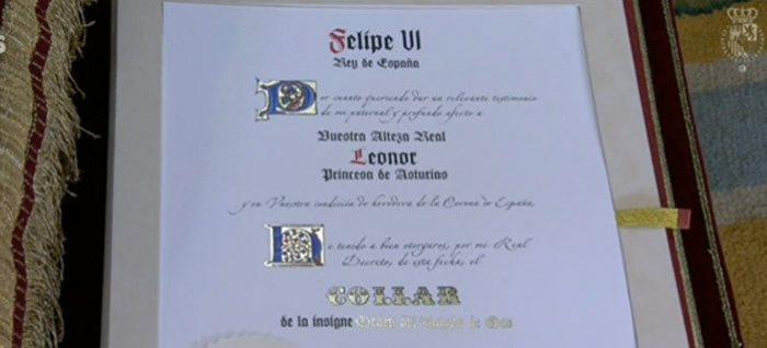 La princesa Leonor recibe el Toisón de Oro: las fotos de la ceremonia