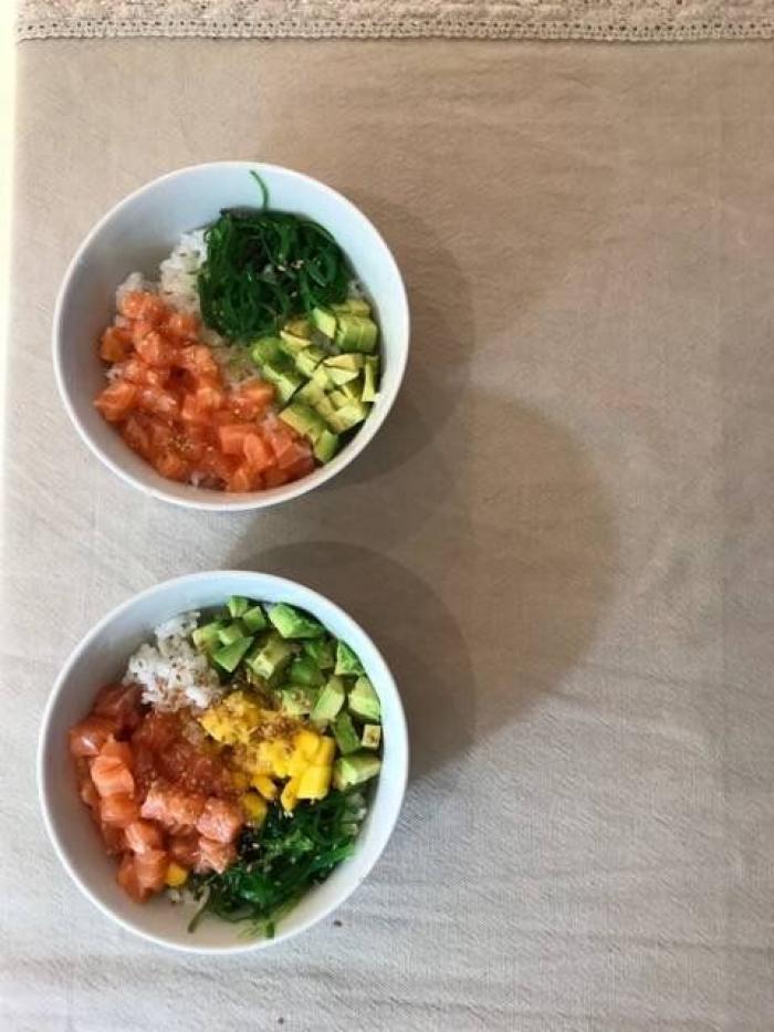 Langostinos nikkei a la robata, pico de gallo, lima y aceite de hierbas