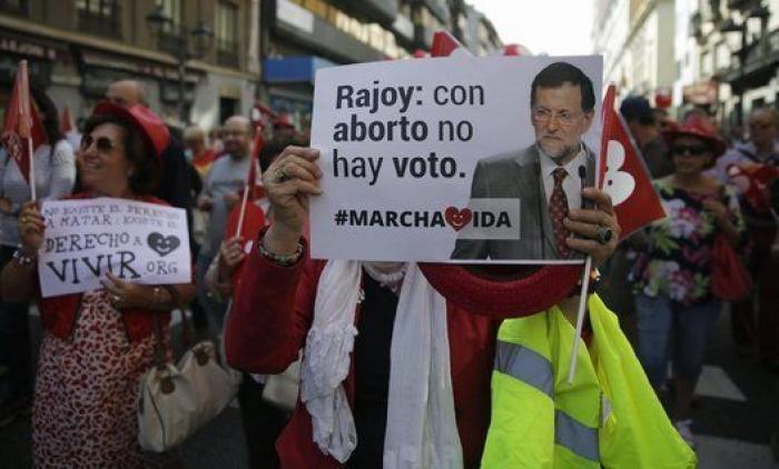 Las imágenes de las marchas antiabortistas que acusan al PP de "traición" (FOTOS)