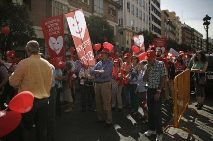 Las imágenes de las marchas antiabortistas que acusan al PP de "traición" (FOTOS)