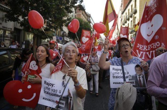 Las imágenes de las marchas antiabortistas que acusan al PP de "traición" (FOTOS)