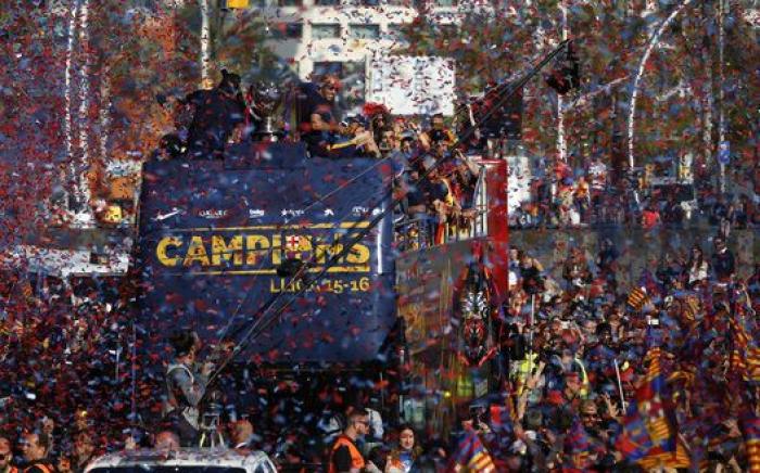 Las FOTAZAS de la celebración liguera del Barcelona