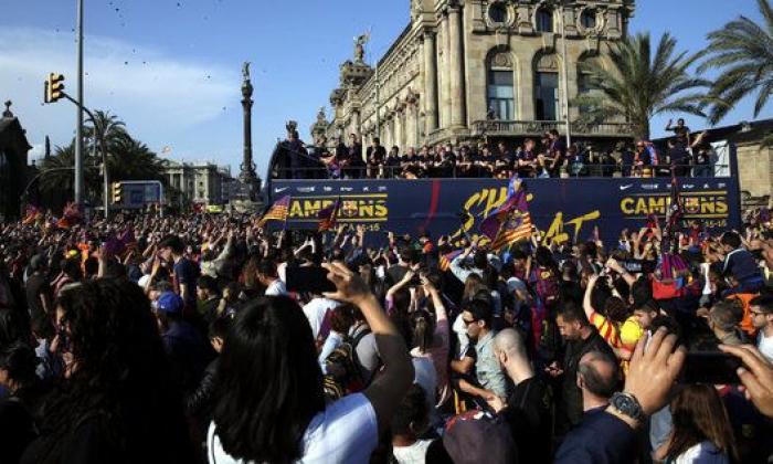 Las FOTAZAS de la celebración liguera del Barcelona