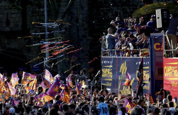 Las FOTAZAS de la celebración liguera del Barcelona