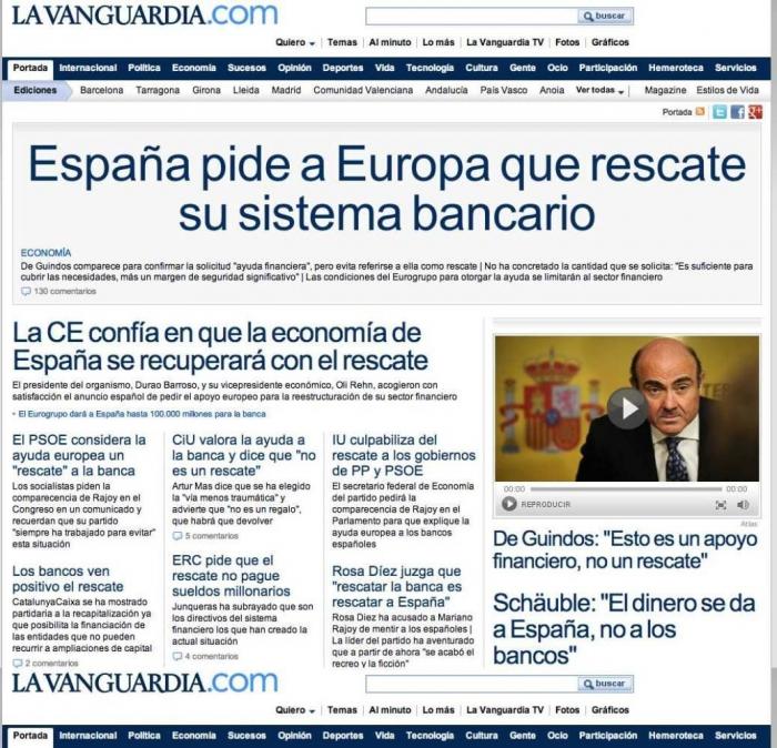 Recordatorio para Rajoy: las portadas del rescate