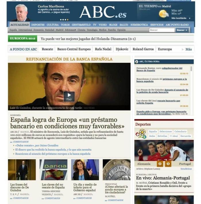 Recordatorio para Rajoy: las portadas del rescate