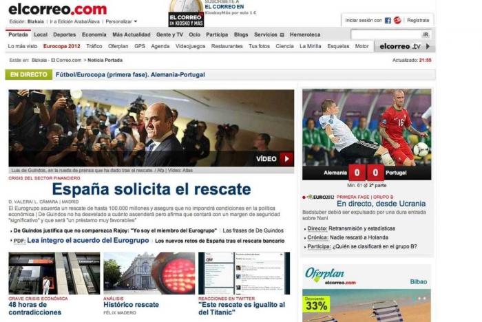 Recordatorio para Rajoy: las portadas del rescate