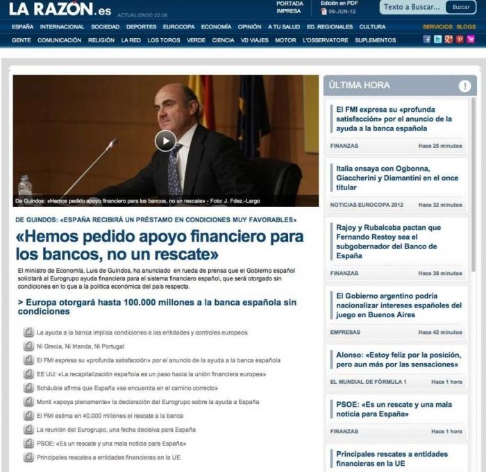Recordatorio para Rajoy: las portadas del rescate