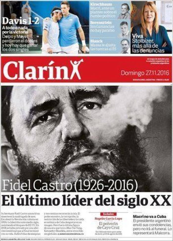 La muerte de Fidel, en los periódicos