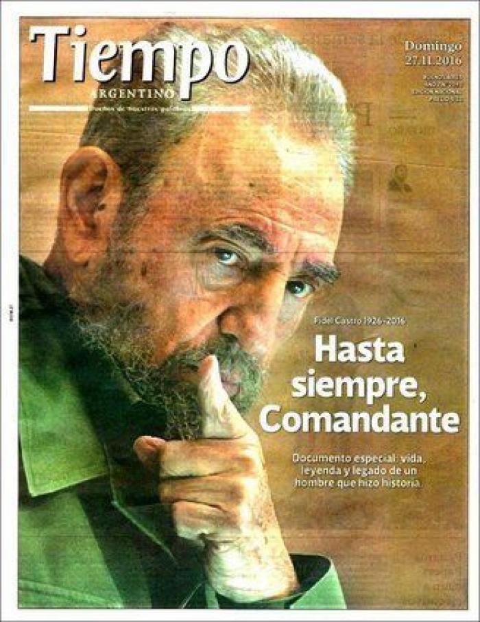 La muerte de Fidel, en los periódicos
