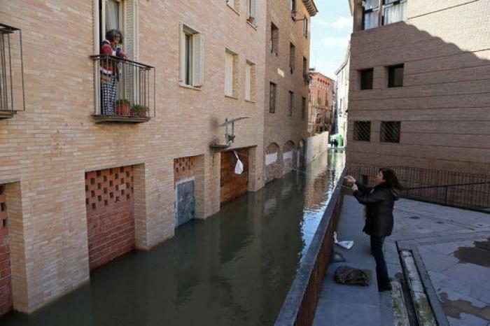 Las impresionantes fotos aéreas de la crecida del Ebro
