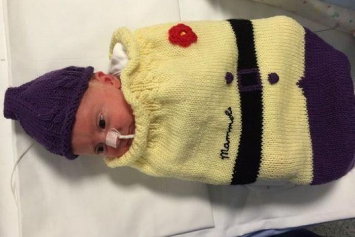 Mujeres italianas que hacen punto para los bebés prematuros