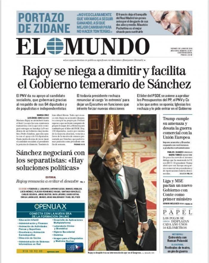 Bromas y memes en Twitter con la imagen de Rajoy saliendo del restaurante