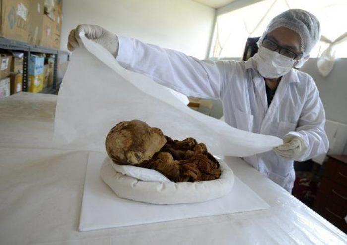 Es la momia de un niño enterrado en Perú hace más de 1.000 años (FOTOS)