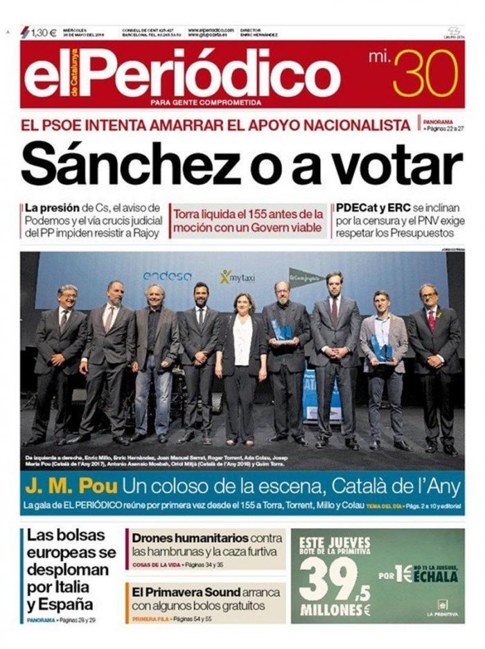 Estas son las portadas del miércoles 30 de mayo
