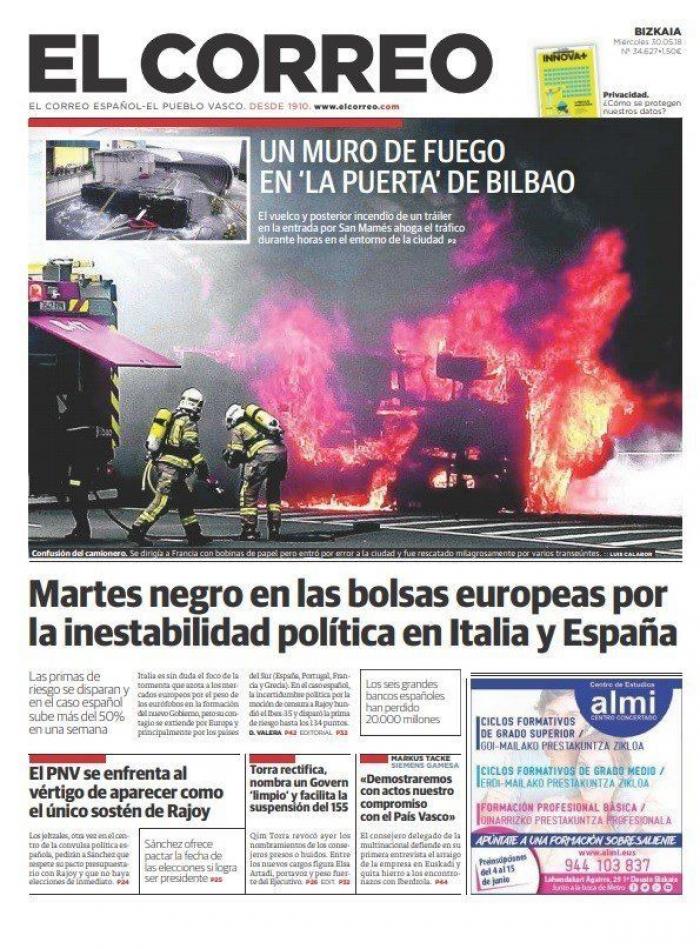 Estas son las portadas del miércoles 30 de mayo
