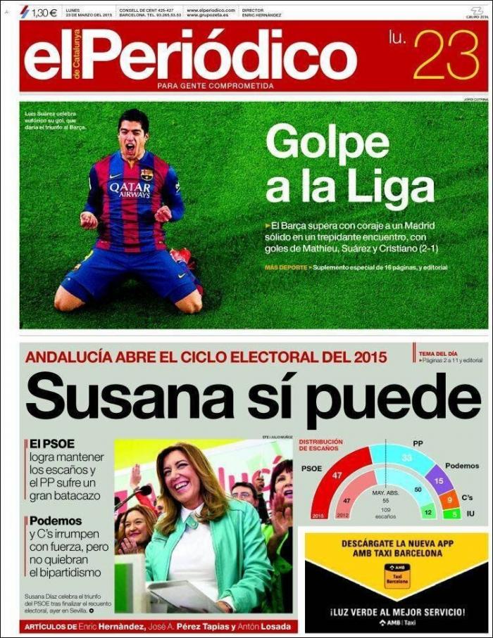 Las portadas de la victoria del PSOE en Andalucía