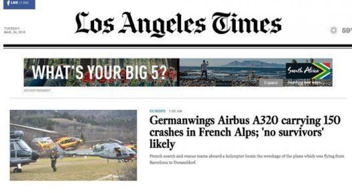 El accidente, en todas las portadas mundiales (FOTOS)