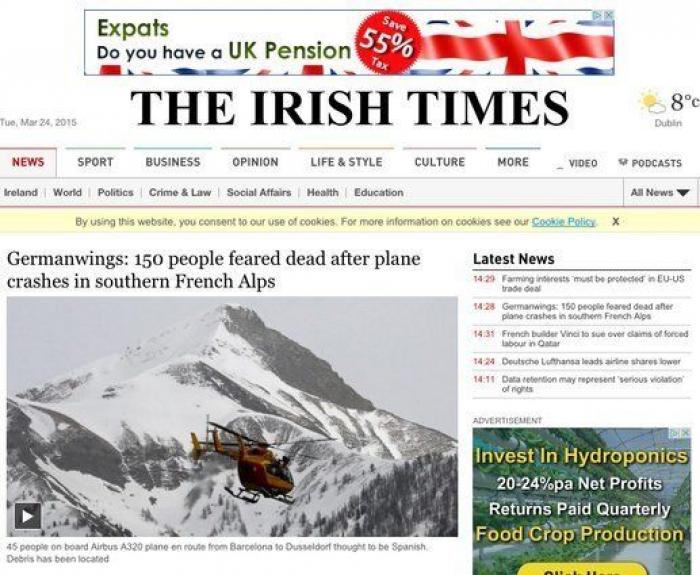 El accidente, en todas las portadas mundiales (FOTOS)