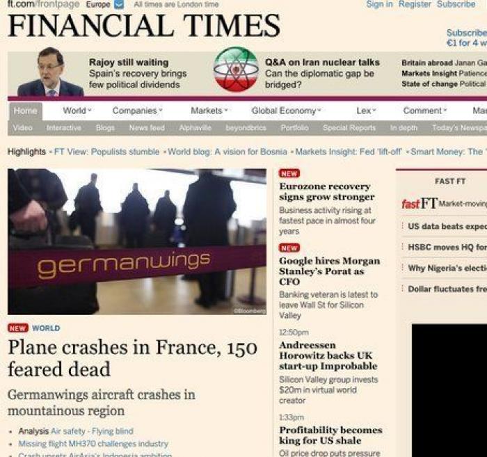 El accidente, en todas las portadas mundiales (FOTOS)